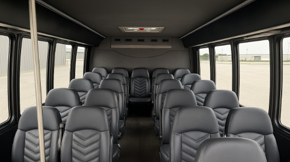 Interior of Charter Bus Company South Bend's 25 Passenger Mini Bus in South Bend