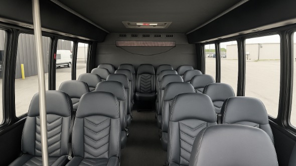 Interior of Charter Bus Company South Bend's 30 Passenger Minibus in South Bend