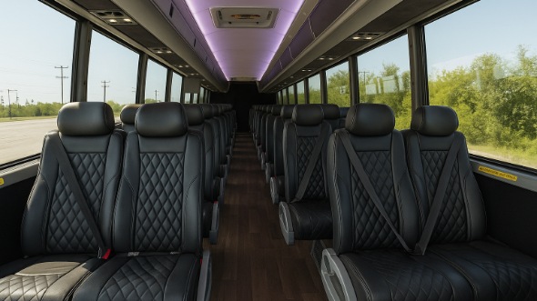 Interior of Charter Bus Company South Bend's 35 Passenger Mini Bus in South Bend