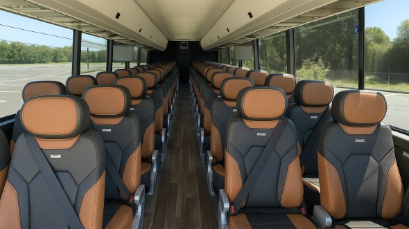 Interior of Charter Bus Company South Bend's 44 Passenger Charter Bus in South Bend