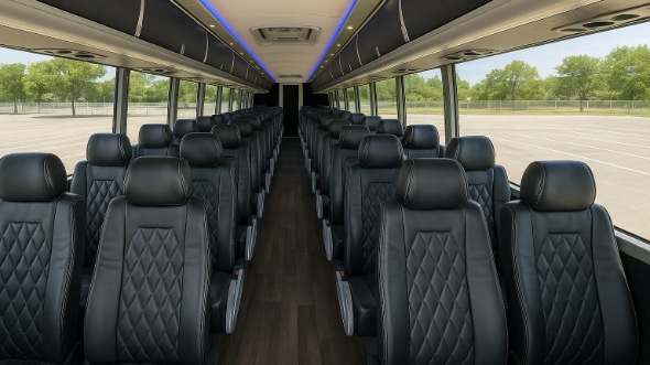 Interior of Charter Bus Company South Bend's 47 Passenger Charter Bus in South Bend