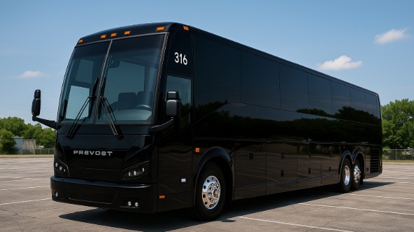 Exterior of Charter Bus Company South Bend's 51 Passenger Charter Bus in South Bend