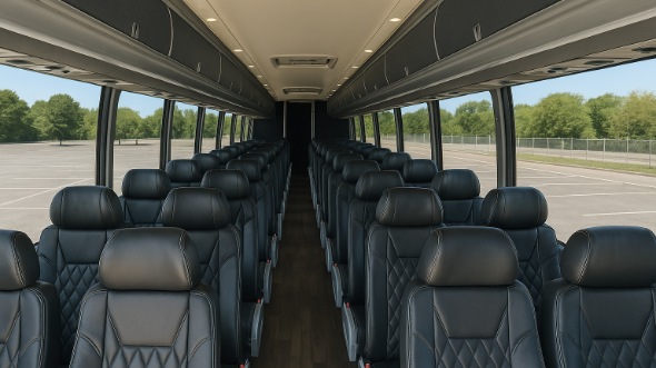 Interior of Charter Bus Company South Bend's 54 Passenger Charter Bus in South Bend