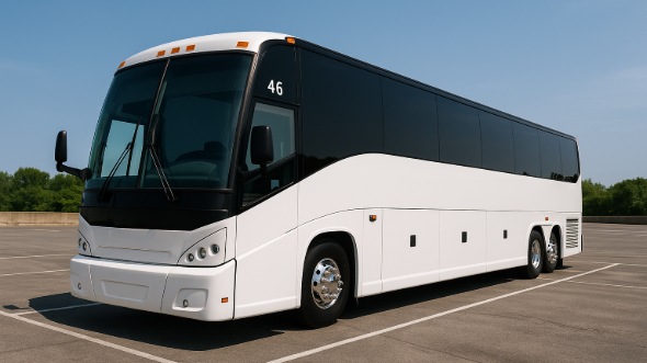 Exterior of Charter Bus Company South Bend's 56 Passenger Charter Bus in South Bend
