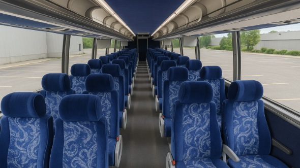 Interior of Charter Bus Company South Bend's ADA Charter Bus in South Bend